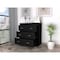 Tuhome Georgia Three Drawer Dresser, Metal Handles, Superior Top, Black CLW6468 - alternate 4